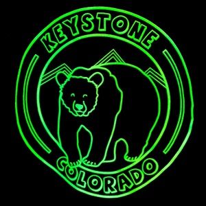 Black Youth Zip Hoody wit Keystone Colorado & Bear